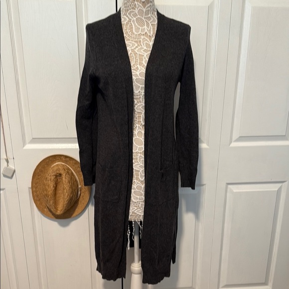 Matty M Charcoal Open Front Cardigan M - Picture 1 of 8